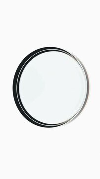 White plate with black rim design
