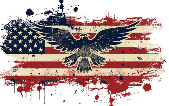 grunge flag of usa