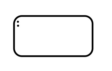 Modern smartphone with blank white screen isolated on transparent background for mockup, template, advertising and ui design