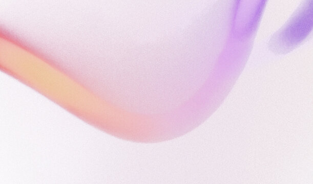 Abstract gradient wave elements on a transparent background. Glowing pink, yellow, and orange color background design with noise and grainy texture