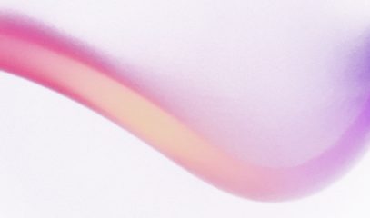 Abstract gradient wave elements on a transparent background. Glowing pink, yellow, and orange color background design with noise and grainy texture