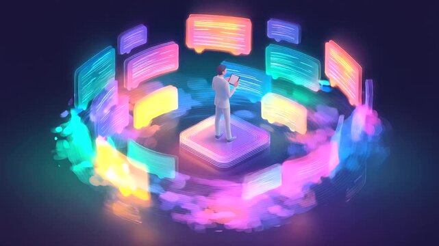 A professional using a holographic collaboration platform