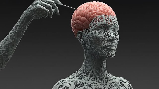 Abstract human brain illustration