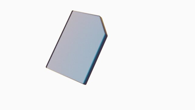 Close-up of a memory card on a white background
