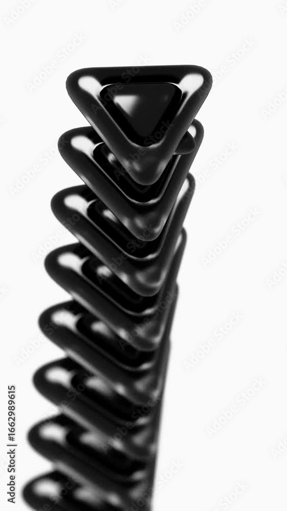 Poster abstract black triangular shapes in a pattern