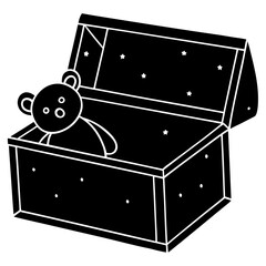 treasure chest isolated on white