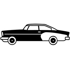 Fototapeta premium retro car isolated on white