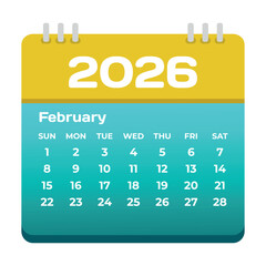 February 2026 Calendar Icon