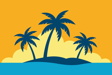 palm trees on the beach