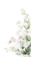 Fototapeta premium Delicate and Elegant Watercolor Illustration of a Soft Flowe