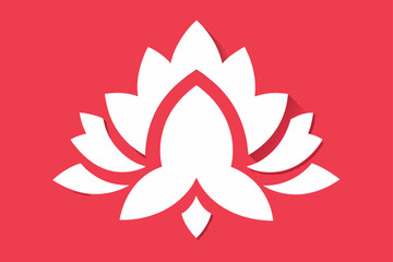 Obraz premium red flower icon