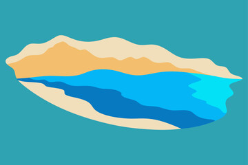 vector illustration of a tropical island