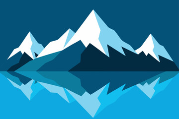 Fototapeta premium vector illustration of a mountain landscape