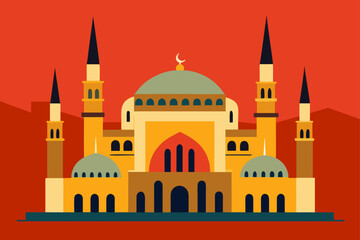 taj mahal vector illustration
