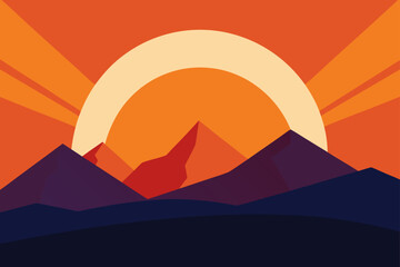 Fototapeta premium vector illustration of mountains