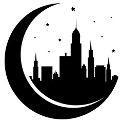 Obraz premium city skyline silhouette