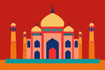 taj mahal vector illustration
