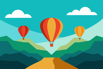 Fototapeta premium hot air balloons