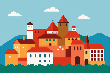 castle in the mountains