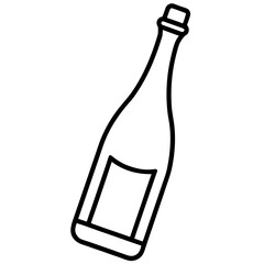 champagne bottle vector illustration