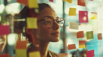 young woman shopping in store with bags