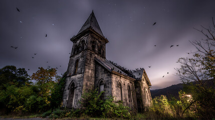haunted house in the woods