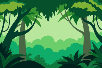 landscape with palm trees