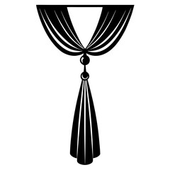 vector illustration of a curtain