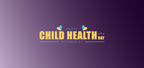 Child Health Day Wellness Poster October 07 with background