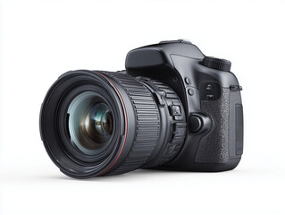 Fototapeta premium Modern DSLR Camera Isolated on Pure White Background