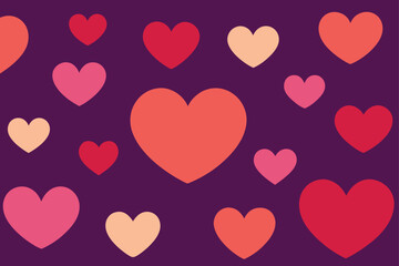 seamless background with hearts
