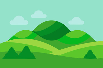 mountain landscape vector illustration