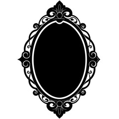 vintage frame on black