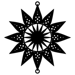 black and white flower