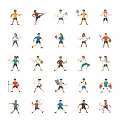 set of soccer players