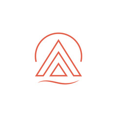 Abstract logo design with geometric shapes for company