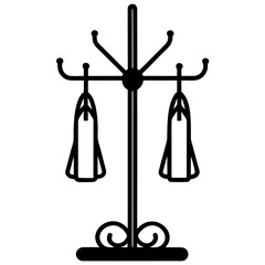 black and white hangers