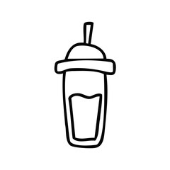 Minimalist Line Art of Drink Cup