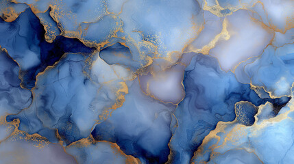A luxurious blue marble texture adorned with subtle gold veins, showcasing natural elegance, warmth, and timeless sophistication in stone design.