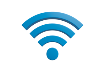 Wireless Network Signal Icon isolated on transparent background