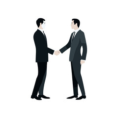Fototapeta premium Two businessmen shaking hands after a successful deal.