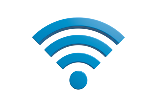 Wireless Network Signal Icon isolated on transparent background
