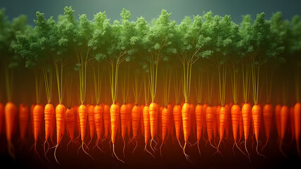 Carrot Plants with DNA Beta-carotene Enhancement