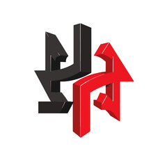 A geometric, abstract 3D design with a modern feel.