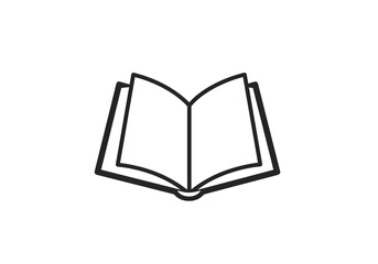 Open Book Icon Knowledge Learning and Education Symbol on transparent background