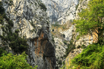 Ruta del Cares Tunnels above the Gorge