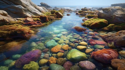 Colorful rocks stream