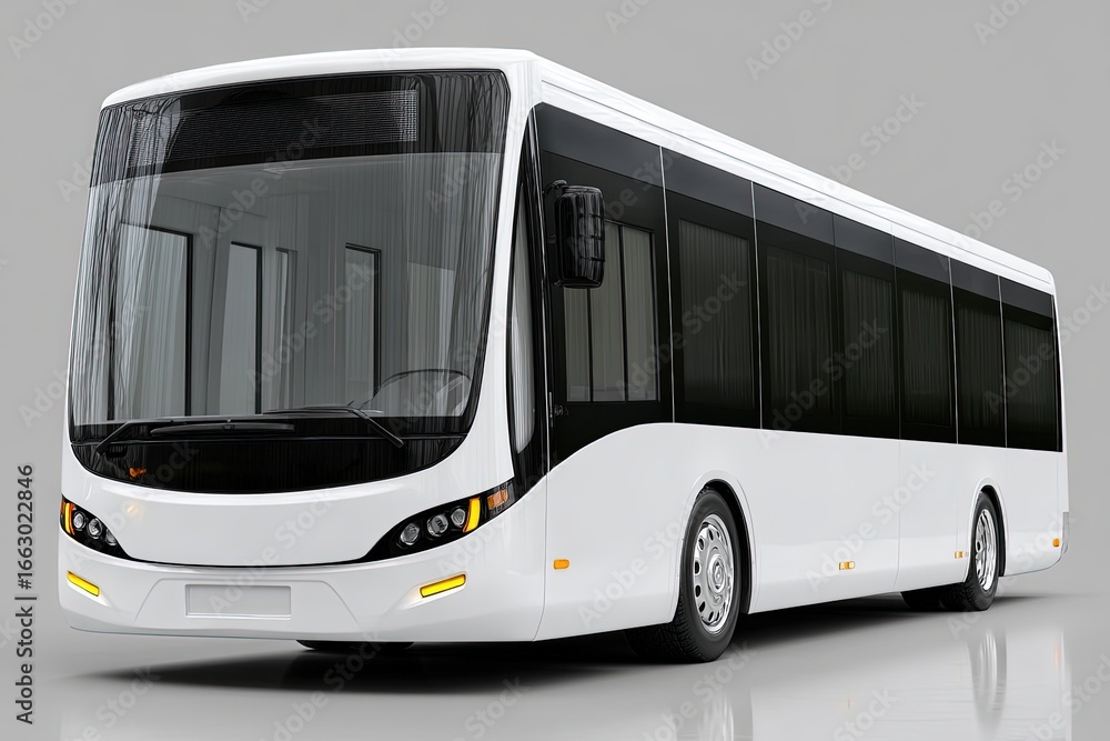 Poster modern urban transportation vehicle highlighting sleek design features and environmentally friendly 