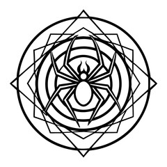 Fototapeta premium black and white spider web