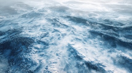 Fototapeta premium Frozen mountain aerial